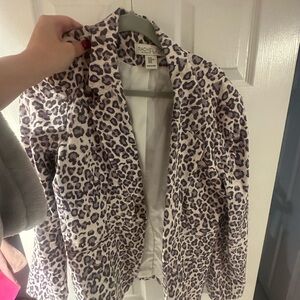 Leopard Linen Blazer